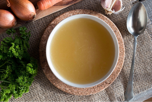 Bone broth is collagen rich food